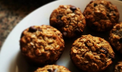 High Protein Oat & Honey Muffins